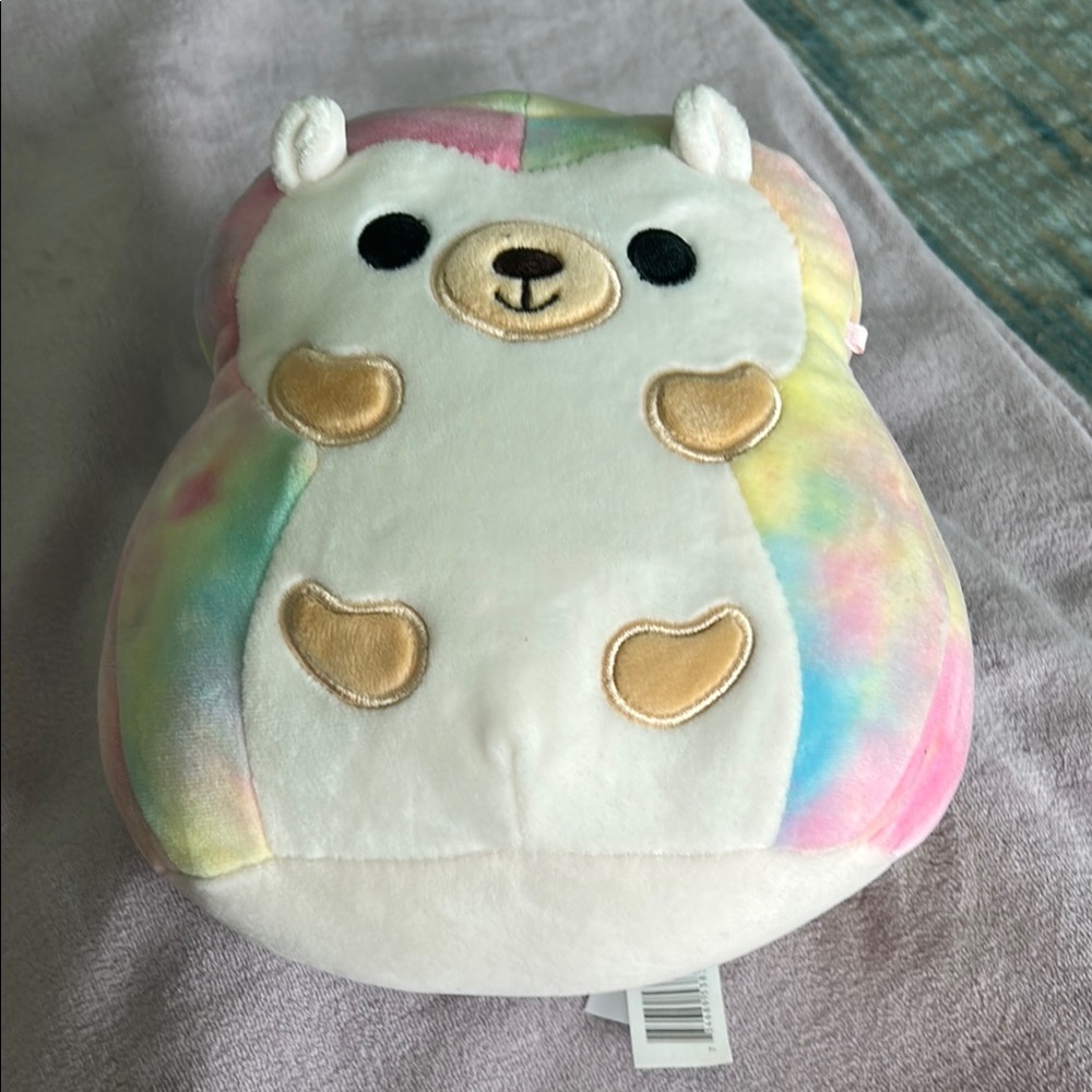 Squishmallow Bowie the hedgehog tie dye